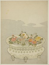 Chrysanthemums and the Rising Moon, c. 1766. Attributed to Suzuki Harunobu.