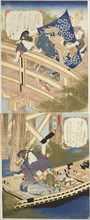 Huang Shigong (Kosekiho) and Zhang Liang (Choryo), from "A Set of Two on the States of Han and Chu (Kanso niban no uchi)", 1834. Attributed to Yanagawa Shigenobu II.