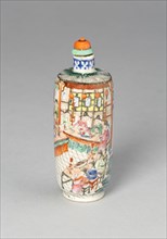 Snuff Bottle with a Scene from the Dream of the Red Chamber, Qing dynasty (1644-1911), Jiaqing reign mark and period (1796-1820).