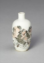 Snuff Bottle with Li Tieguai Leaning against a Rock, Qing dynasty (1644-1911), 1820-1880.