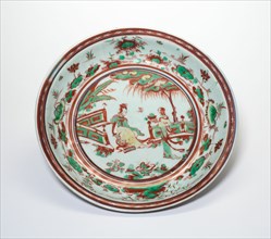 Dish with Two Women in a Garden, Ming dynasty (1368-1644).