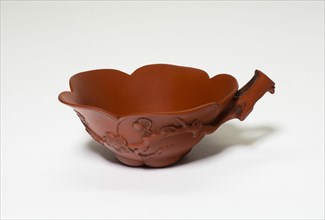 Cup in the Shape of a Plum Flower with Branch-Shaped Handle, Ming dynasty (1368-1644).