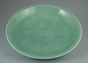 Dish with Dragon amid Clouds and Lotus Petals, Qing dynasty (1644-1911).