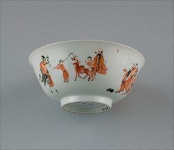 Bowl with Daoist Immortals, Qing dynasty (1644-1911), Qianlong reign mark and period (1736-1795).