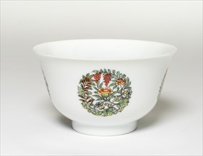 White-Glazed Bowl with Later Added Enamels, Qing dynasty (1644-1911), late Kangxi period (1662-1722), early 18th c..