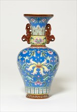 Vase with Two Tiger-Shaped Handles, Qing dynasty (1644-1911), Qianlong reign mark and period (1736-1795), late 18th century.