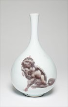 Vase with Three Furry Creatures, Qing dynasty (1644-1911), Kangxi period (1662-1722).