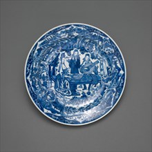 Dish with Europeans Playing Musical Instruments, Qing dynasty (1644-1911), Kangxi period (1661-1722).