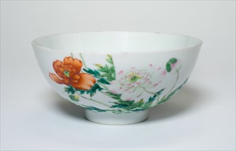 Bowl with Peony Flowers, Qing dynasty (1644-1911), Yongzheng reign mark and period (1723-1735).