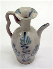 Ewer with Abstract Swirls and Radiating Strokes, Tang dynasty (618-907), 9th century.