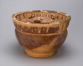 Bowl-Shaped Vessel with Cover (Gui) and Pierced Collar, Eastern Han dynasty (25-220 A.D.), 1st century.