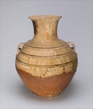 Globular Jar with Ring Handles, Western Han dynasty (206 B.C.-A.D. 9), 1st century B.C.