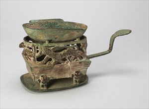 Pair of Braziers (Lu) with Eared Cups (Erbei), late Western Han or early Eastern Han, 1st century B.C./1st century A.D.