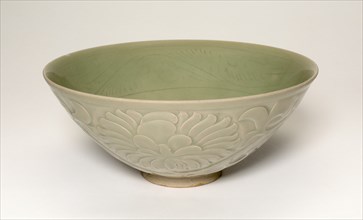 Conical Bowl with Peony Scroll and Leaves, Five Dynasties/Northern Song dynasty, 10th/11th century.