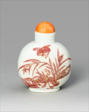 Snuff Bottle with Geese and Reeds, Qing dynasty (1644-1911), 1800-1900.