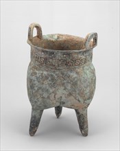 Tripod Food Container (Li), Shang dynasty, Erligang period (c. 1500-1400 B.C.).