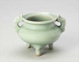Tripod Incense Burner (Censer) with Monster-Head Feet and Loop Handles, Southern Song dynasty (1127-1279).