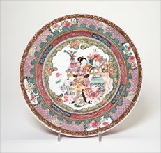 Ruby-Back Famille-Rose Dish, Qing dynasty (1644-1911), Yongzheng period (1723-1735).