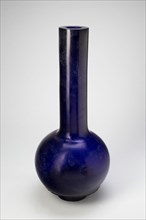 Large Blue Glass Bottle Vase, Qing dynasty (1644-1911), 19th century.