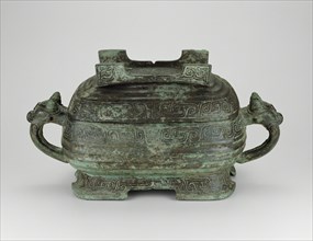 Covered Food Container, Western Zhou dynasty ( 1046-771 BC ), mid-9th century B.C.