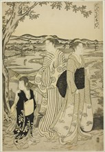 Parrot Komachi, from the series The Fashionable Seven Komachi (Furyu nana Komachi), Edo period (1615-1868), about 1788.