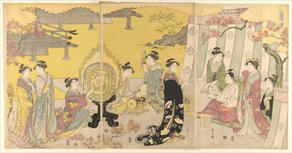 Momiji no ga, from the series "A Fashionable Parody of the Tale of Genji (Furyu yatsushi Genji)", c. 1789/94.