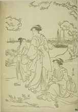 Viewing Cherry Blossoms at Goten Hill, c. 1787.
