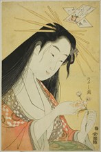 A Selection of Six Flowers - A Parody Rokkasen (Yatsushi Rokkasen): Ono no Komachi, c. 1798.