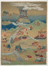 Painted Banner (Thangka) of Five Morality Tales from the Avadana Kalpalata Jataka, late 18th century.