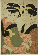 The Entertainer Tamino and the Serving Girl Nui of the Sumiyoshiya, c. 1792.