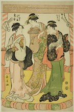 The Cock Fight - Ohisa of the Takashimaya and Okita of the Naniwaya, c. 1791.