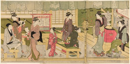 The Front Room of the Naniwaya (Naniwaya misesaki), c. 1800.