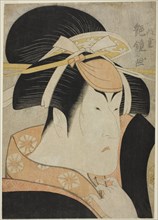 Nakayama Tomisaburo, c. 1800. Kabuki actor playing a woman.