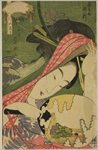 The Courtesan Takigawa of the Ogiya, from the series "Beauties of the Five Festivals (Bijin gosekku)", c. 1795/1800.