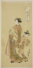 The Courtesan Somenosuke of the Matsubaya House, from the series "Fuji-bumi (Folded Love-letters)", c. 1769/70.