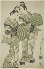 The Actors Onoe Kikugoro I and Sanogawa Ichimatsu I dressed as mendicant monks (komuso), c. 1749.