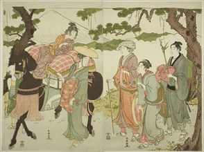 Travelers on the Tokaido, c. 1780/1801.