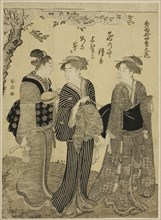 Cherry Blossoms in Spring, from the series "Choicest Odes upon Flowers of the Four Seasons (Shuku awase, shiki no hana)", c. 1792.