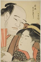 The Sumo Wrestler Tanikaze and the Waitress Okita of the Naniwaya, c. 1794.