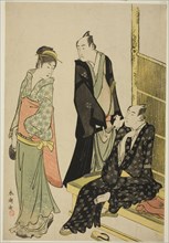 The Actors Onoe Matsusuke I and Ichikawa Omezo I at a Teahouse, c. 1780/1801.