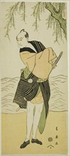 The Actor Sawamura Sojuro III as Ume no Yoshihei in the Play Suda no Haru Geisha Katagi, Performed at the Kiri Theater in the First Month, 1796, c. 1796.