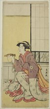 The Actor Iwai Hanshiro IV as Yae (?), in the Play Sugawara Denju Tenarai Kagami (?), Performed at the Kiri Theater (?) in the Seventh Month, 1788 (?), c. 1788.