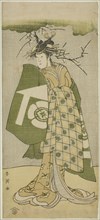 The Actor Osagawa Tsuneyo II as Oiso no Tora in the Play Gohiiki no Hana Aikyo Soga, Performed at the Kawarazaki Theater in the First Month, 1794, c. 1794.