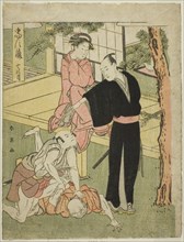 Act Seven: The Ichiriki Teahouse from the Play Chushingura (Treasury of the Forty-seven Loyal Retainers), c. 1795.