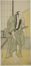 The Actor Asao Tamejuro I as Drunken Gotobei in the Play Yoshitsune Koshigoe Jo, Performed at the Ichimura Theater in the Ninth Month, 1790, c. 1790.