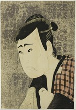 Bust Portrait of the Actor Ichikawa Yaozo III as Tanabe Bunzo in the play Hana-ayame Bunroku Soga (Blooming Iris: Soga Vendetta of the Bunroku Era), Performed at the Miyako Theater from the Fifth Day ...