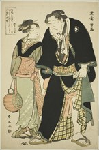 The Sumo Wrestler Kurogumo Otozo with the Teahouse Waitress Naniwaya Okita, early 1790s.