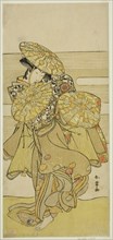 The Actor Iwai Hanshiro IV in the Hanagasa Dance in the Play Iromi-gusa Shiki no Somewake, Performed at the Nakamura Theater in the Ninth Month, 1781, c. 1781.