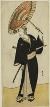 The Actor Matsumoto Koshiro IV as Sukeroku in the Play Sukeroku Yukari no Edo-zakura, Performed at the Ichimura Theater in the Sixth Month, 1782, c. 1782.