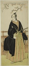 The Actor Sawamura Sojuro III as Soga no Juro Sukenari in the Play Edo no Hana Mimasu Soga, Performed at the Nakamura Theater in the First Month, 1783, c. 1783.